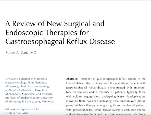 A Review of New Surgical and Endoscopic Therapies for GERD