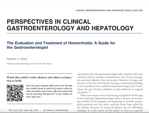 The Evaluation and Treatment of Hemorrhoids